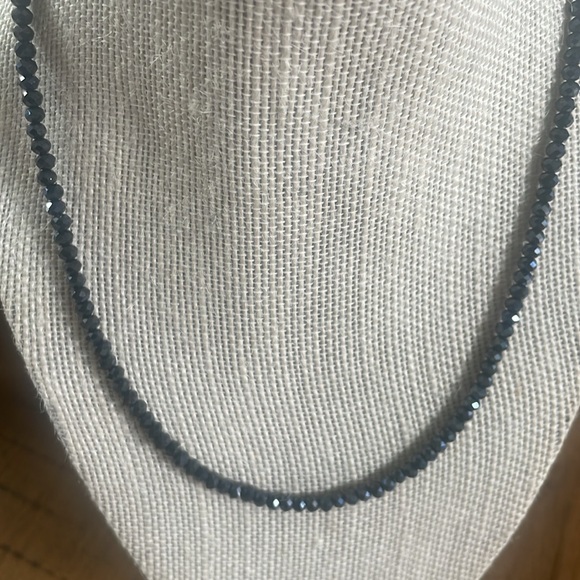 Blue/black Crystal necklace in size 17” - Picture 2 of 4